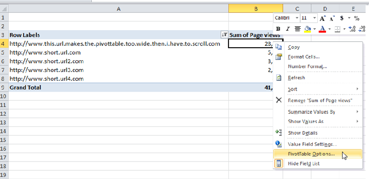 resizing pivot tables resizing pivot tables